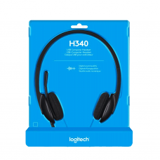 Logitech H340 Stereo Usb Wired Over Ear Headphones With Mic With Noise-Cancelling